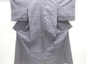 麻の葉模様織り出し手織り紬単衣着物